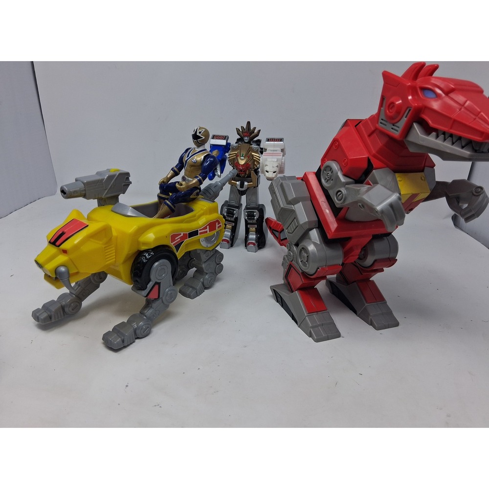 Power Rangers Lot Gold Samurai Ranger Wild Force Megazord Zord Figures - Picture 12 of 16